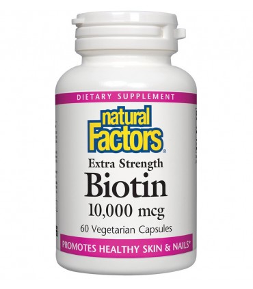 내츄럴 팩터스 비오틴 10,000mcg 엑스트라 스트렝스 60베지캡슐,피부건강, 면역기능 증진