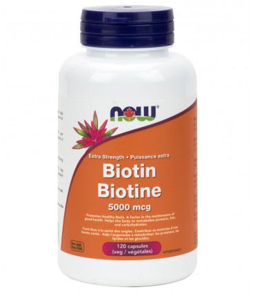 나우푸드 비오틴 5,000mcg 120베지캡슐 피부건강, 면역기능 증진