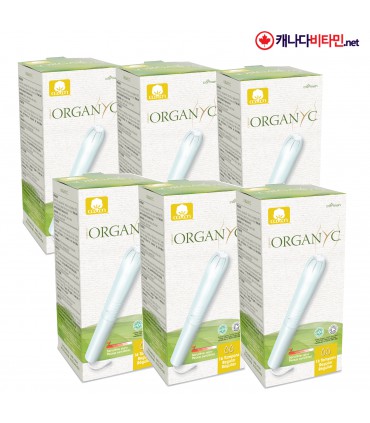 콜만 오가닉 탐폰 100% 유기농 순면 레귤러 16개입X6