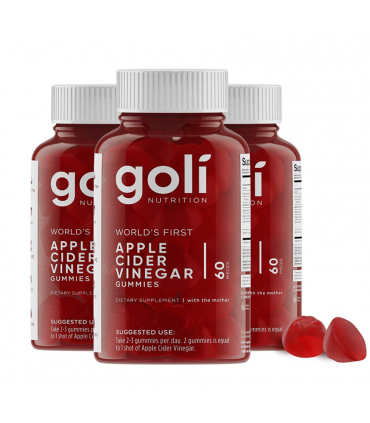 골리 애플 사이더 비니거 60정 구미 유기농 사과식초 젤리 3병묶음 최저가