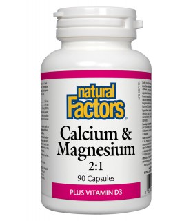 내츄럴 팩터스 칼슘 마그네슘 비타민 D 포함 2:1 90 정