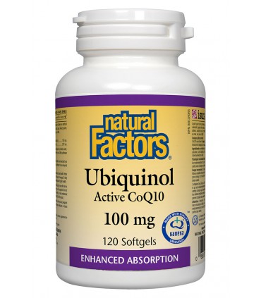 내츄럴 팩터스 유비퀴놀 액티브 코엔자임 큐텐 100mg 120정