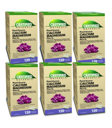 써티파이드 네추럴스 식물성 칼슘 마그네슘 K2 아쿠아민 6병