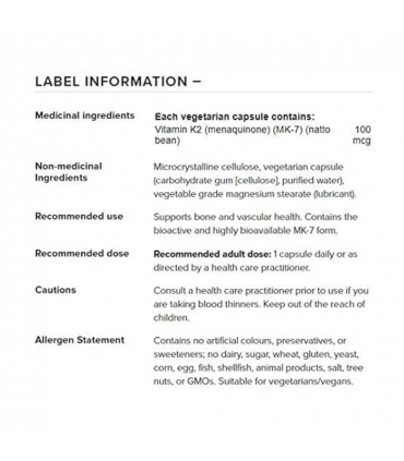 네츄럴 팩터스 비타민 K2 100mcg 180베지캡슐