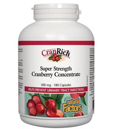 내츄럴 팩터스 크랜리치 농축 크랜베리 500mg 180캡슐,고강도 크랜베리 농축물