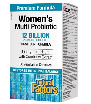 내츄럴 팩터스 여성용 프로바이오틱스 120억 크랜베리 함유 60정