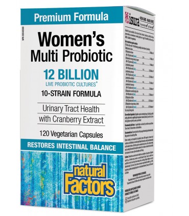 내츄럴 팩터스 여성용 프로바이오틱스 120억 크랜베리 함유 120정