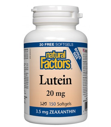 내츄럴 팩터스 루테인 20 mg 120+30소프트젤,Natural Factors, Lutein 눈영양제 메리골드 꽃 추출